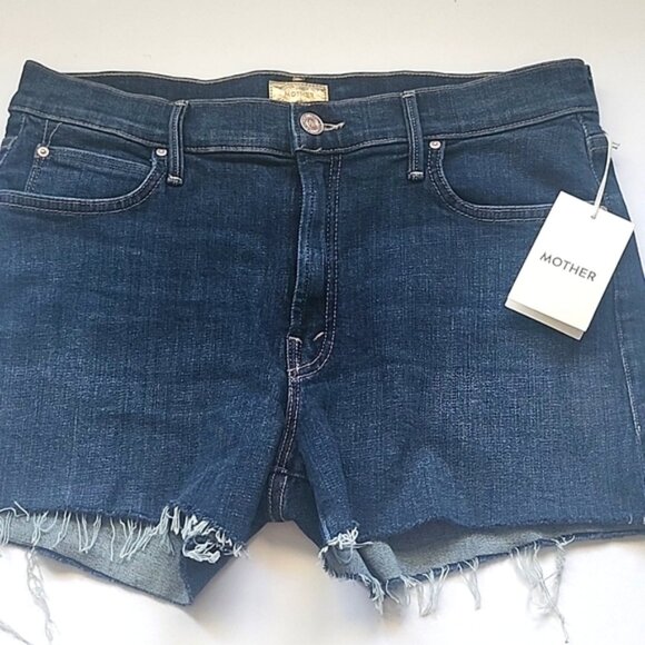 MOTHER Denim The Charmer Fray Girl Crush Shorts Size 29